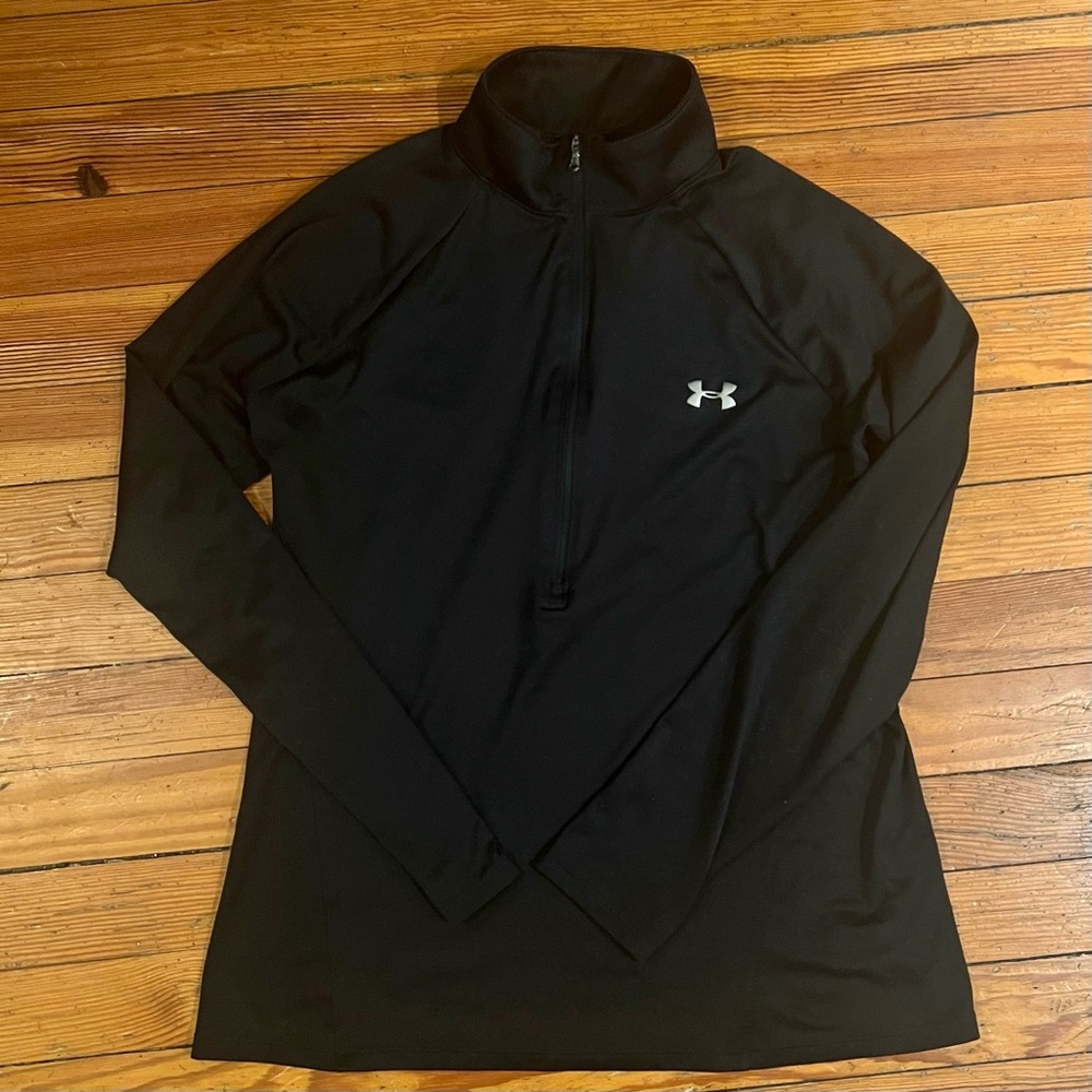 Under Armour Black Fitted Long Sleeve Tee / Light Pullover Size Large